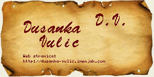 Dušanka Vulić vizit kartica